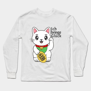Glücksbringer Katze Long Sleeve T-Shirt